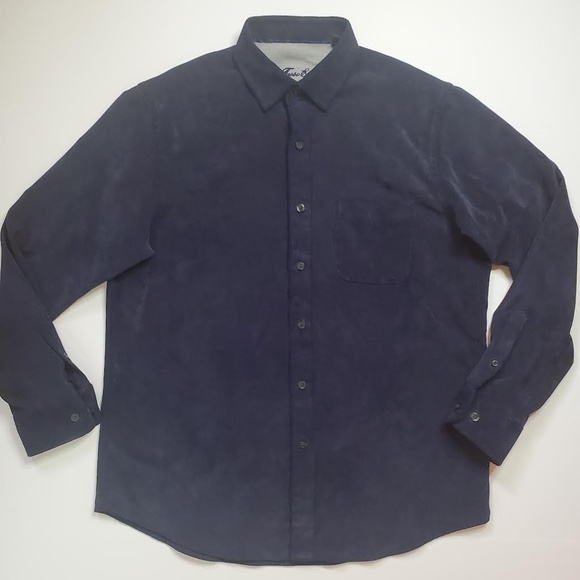 Tasso Elba Other - Tasso Elba Corduroy Navy Blue Button Down Medium Shirt